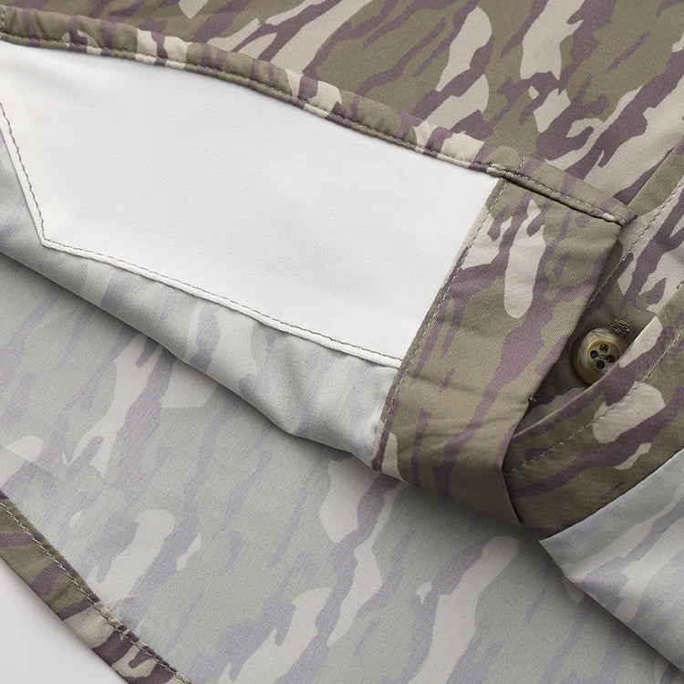 OLE BOY Performance Button Up Fishing Shirt - Bottomland Camo