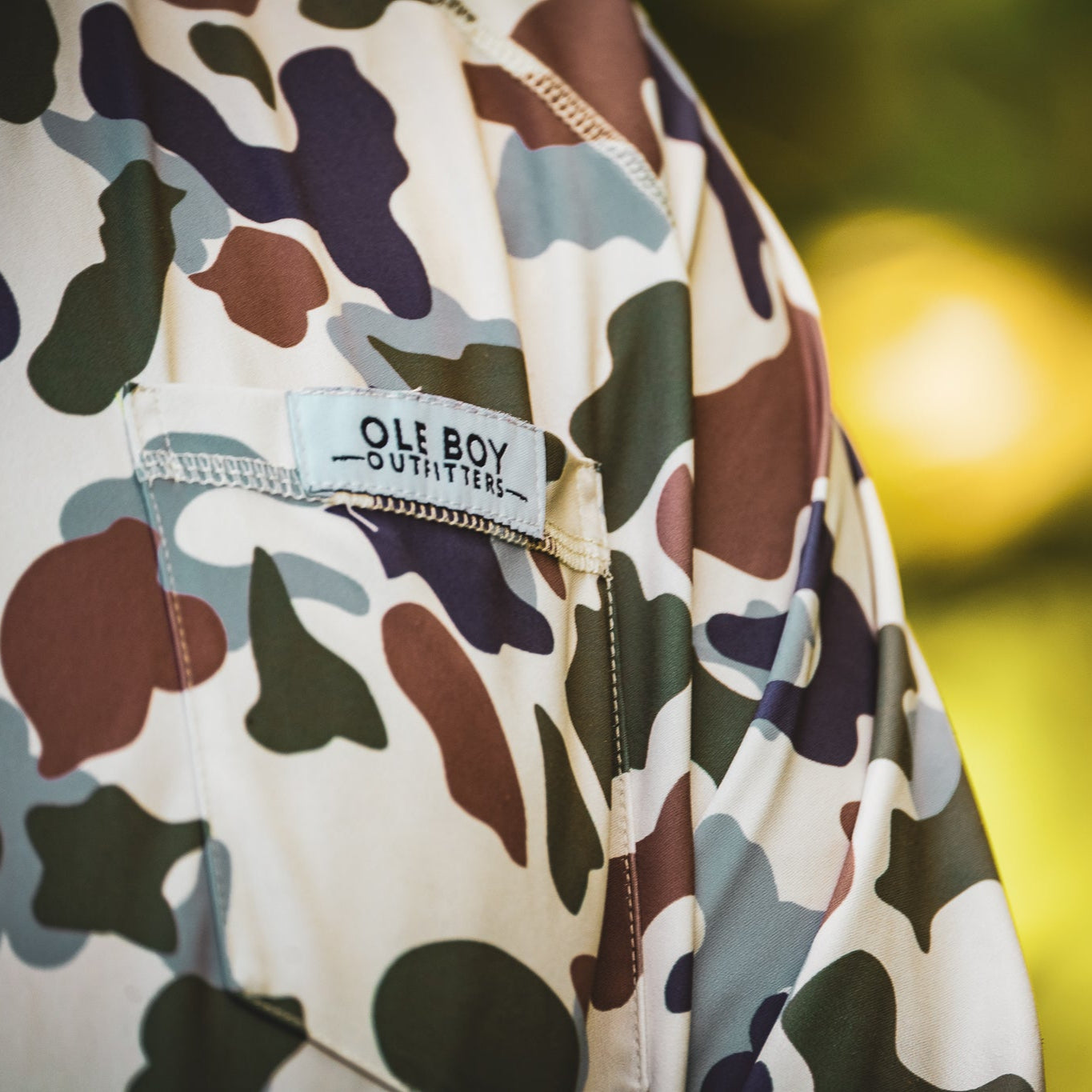 OLE BOY Performance Hooded Tee - Brown Duck Camo
