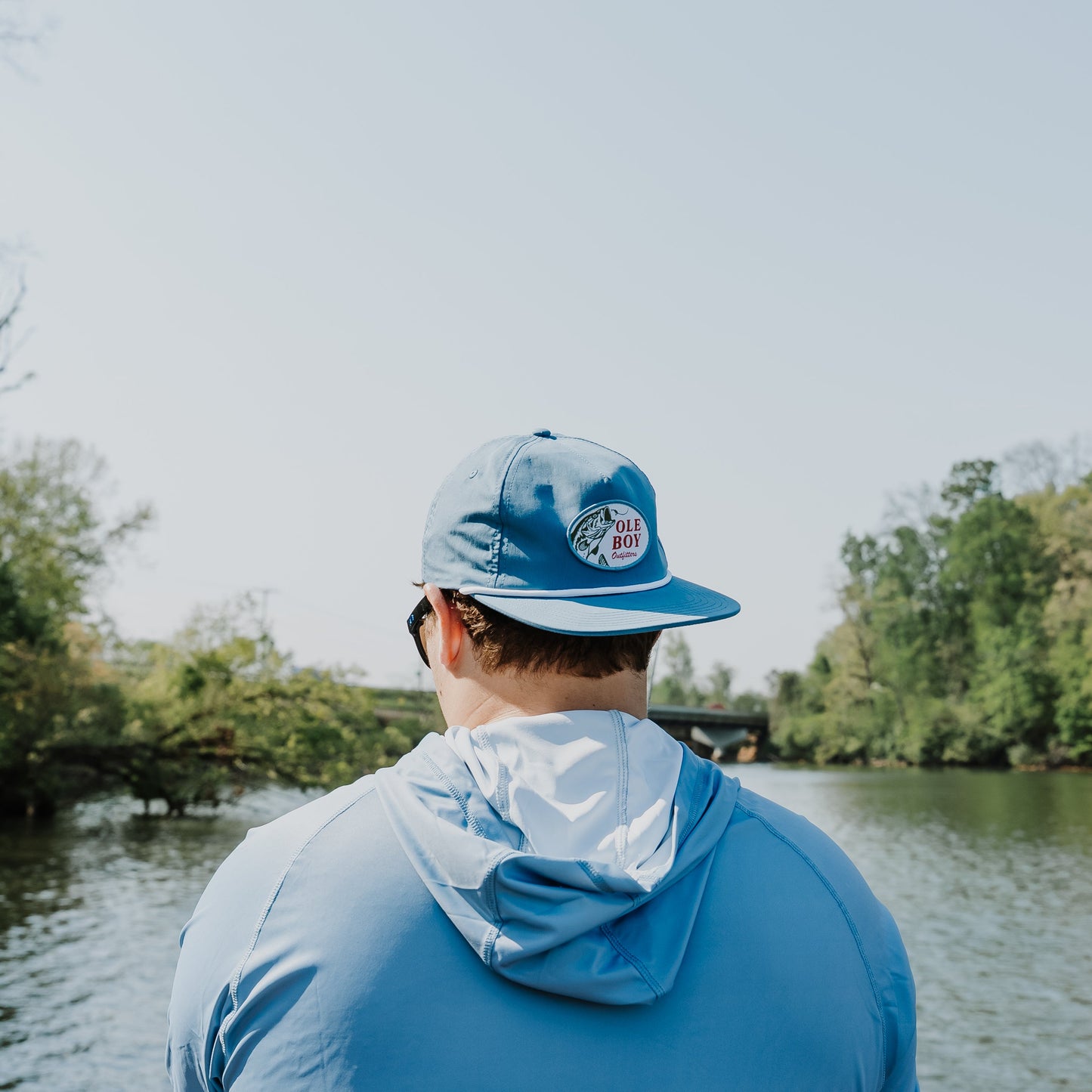OLE BOY Performance Hooded Tee - Blue lifestyle