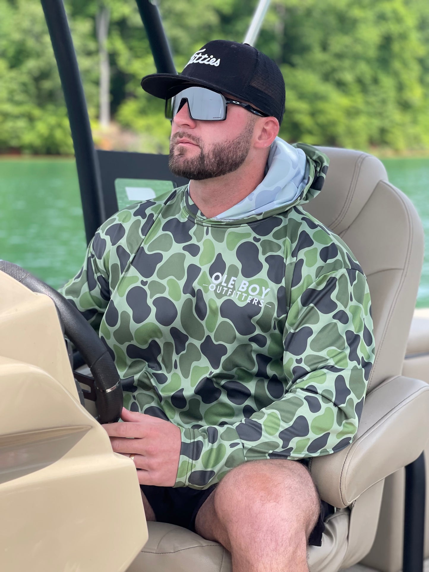 OLE BOY Performance Hooded Tee - Duck Camo