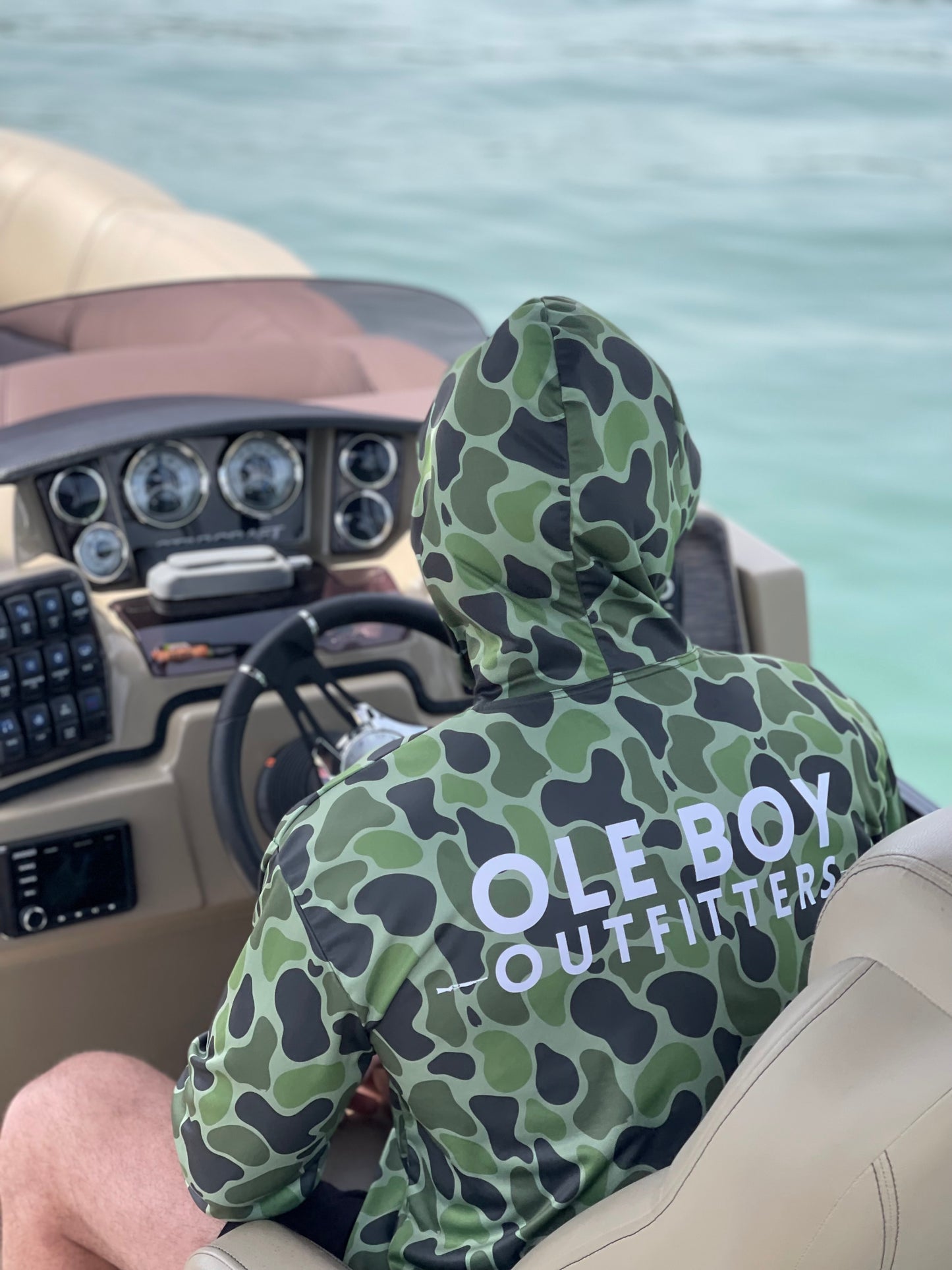 OLE BOY Performance Hooded Tee - Duck Camo