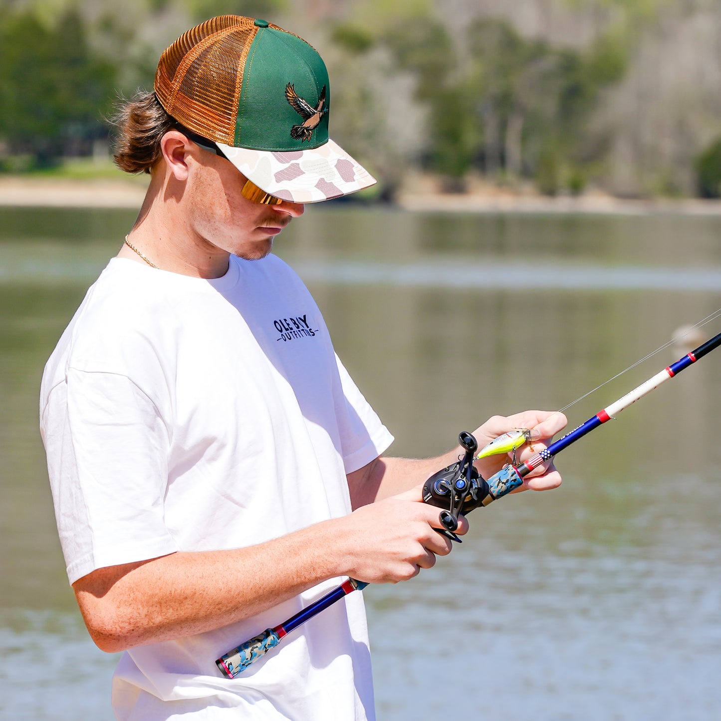 OLE BOY Flying Mallard Camo Trucker Hat