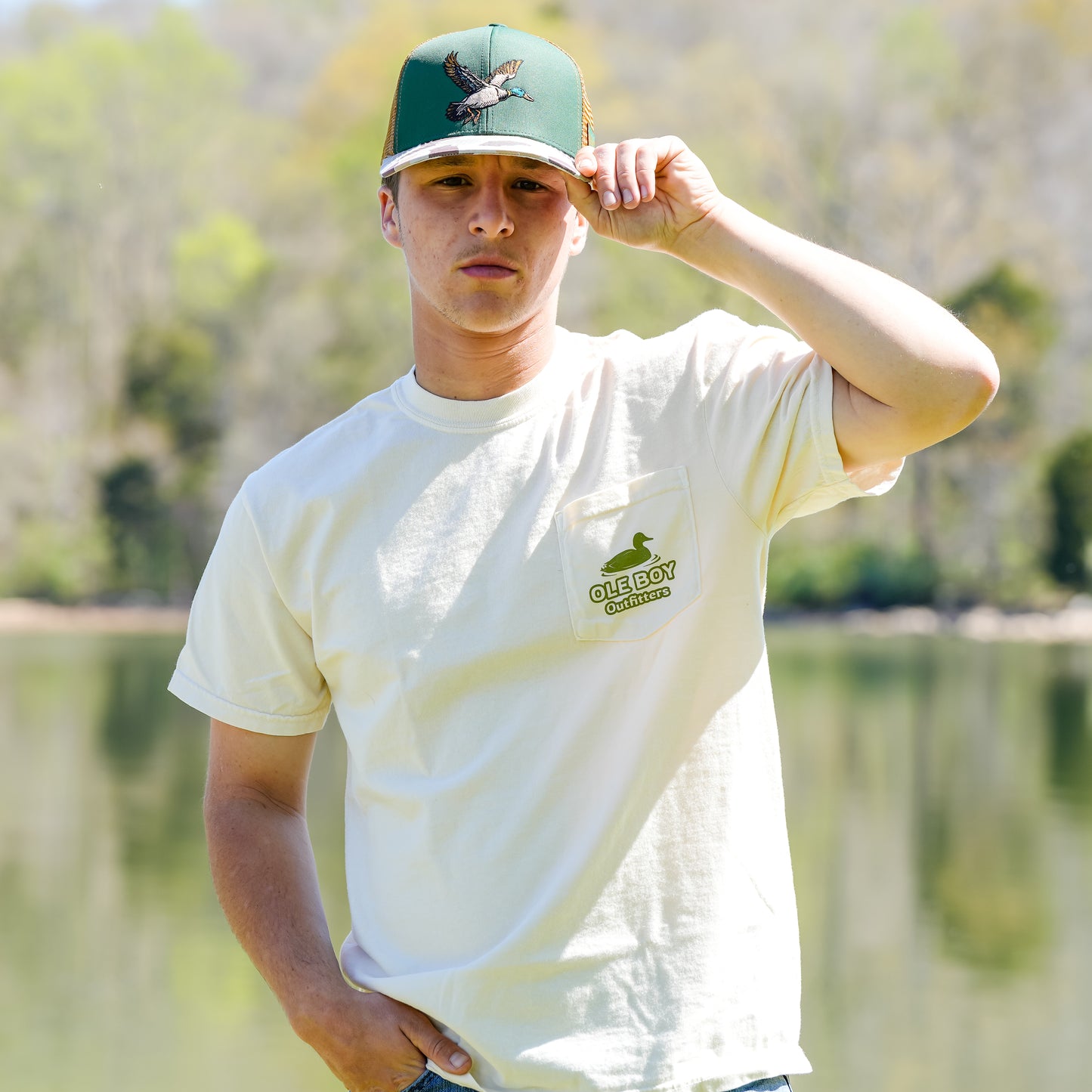 OLE BOY Flying Mallard Camo Trucker Hat