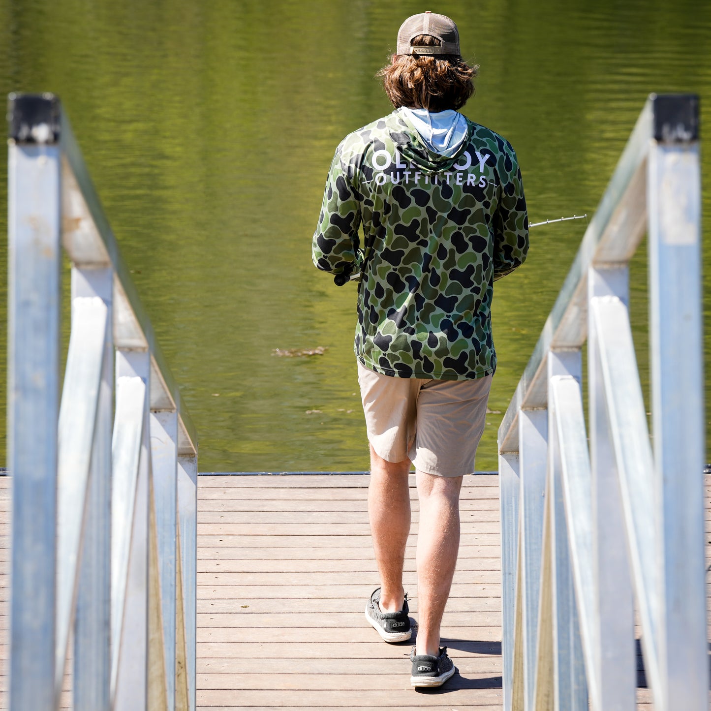 OLE BOY Performance Hooded Tee - Duck Camo