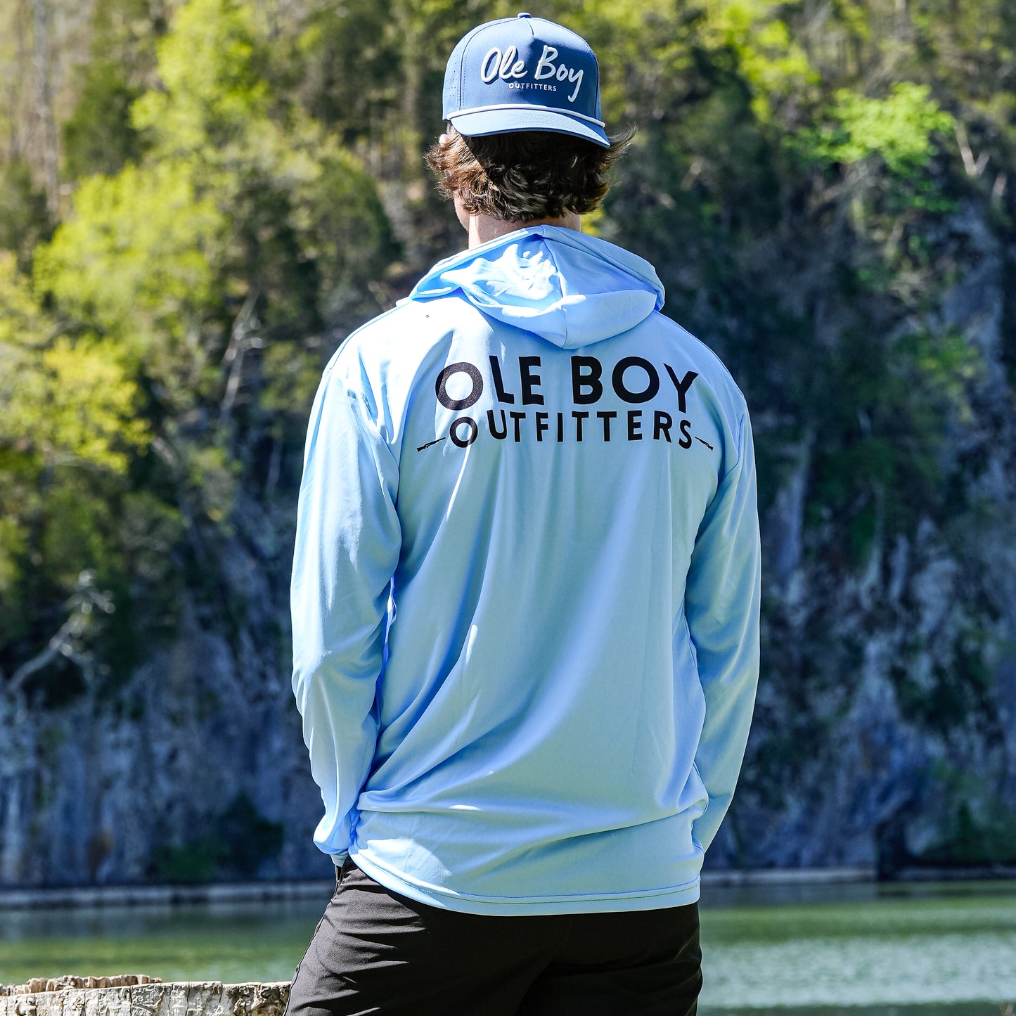 OLE BOY Performance Hooded Tee - Blue