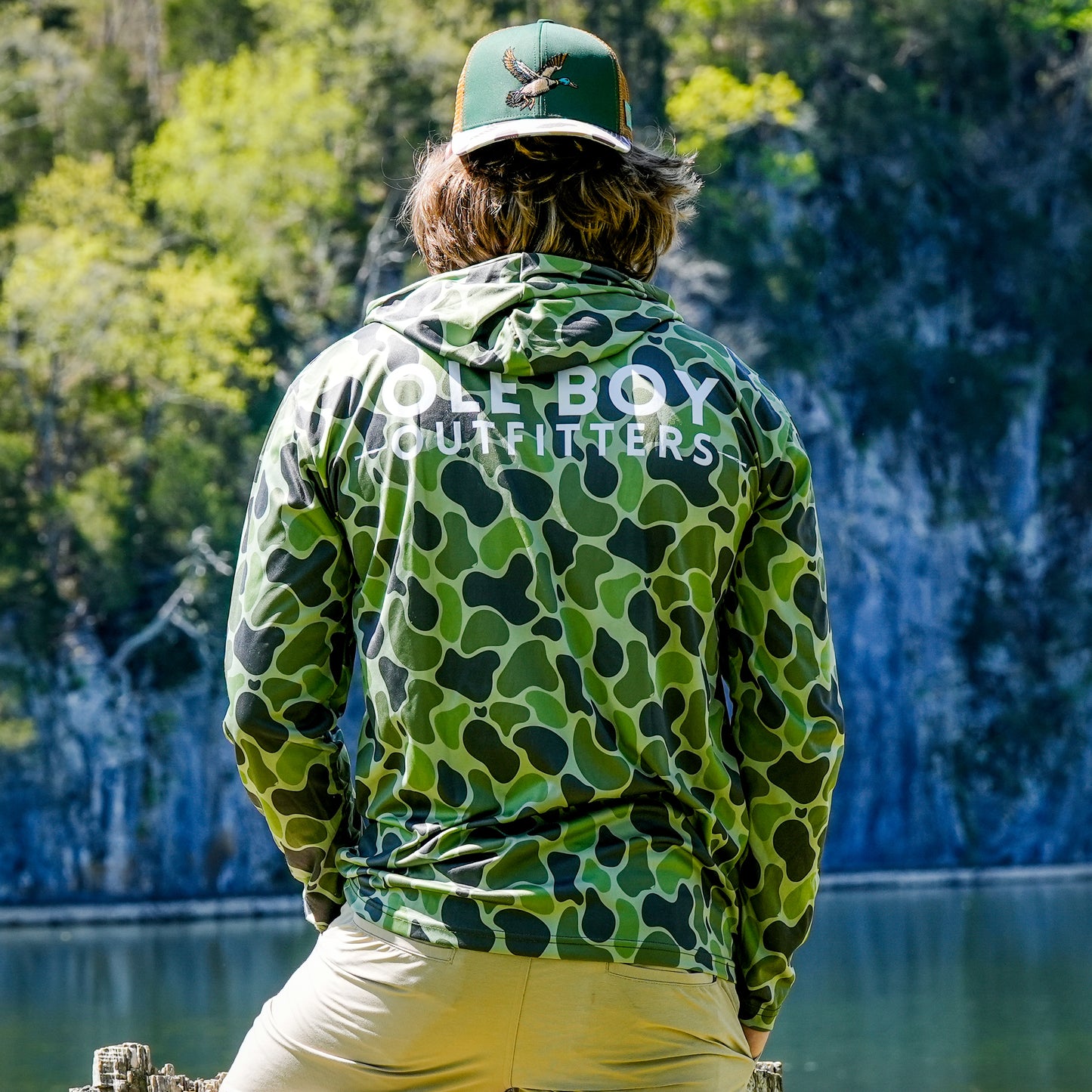 OLE BOY Performance Hooded Tee - Duck Camo