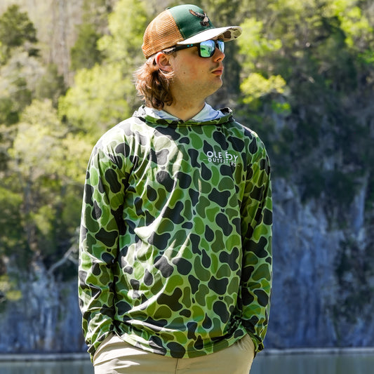 OLE BOY Performance Hooded Tee - Duck Camo