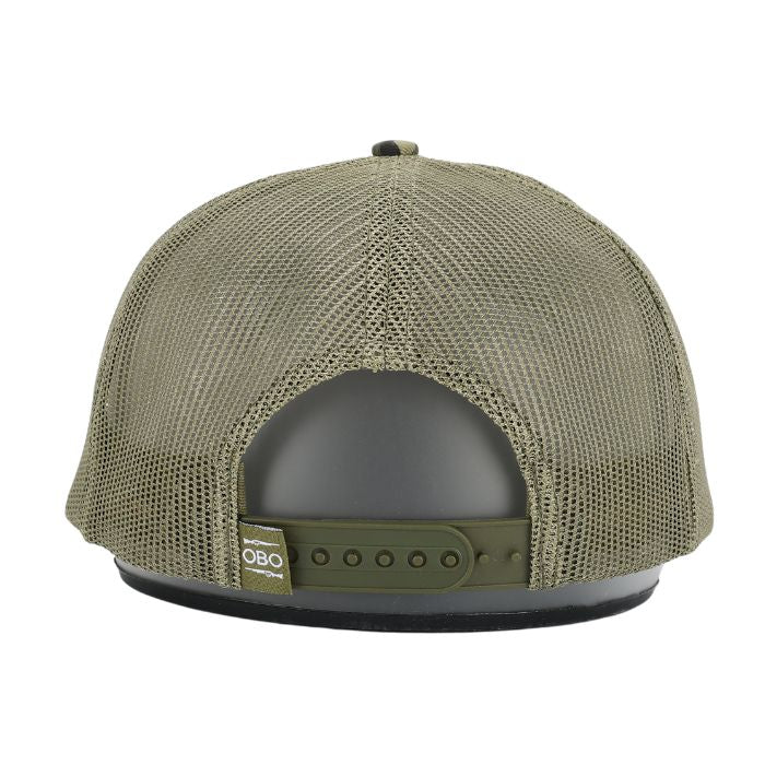 OLE BOY 7 Panel Camo Leather Patch Hat