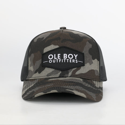 OLE BOY Black Camo Classic Logo Patch Hat