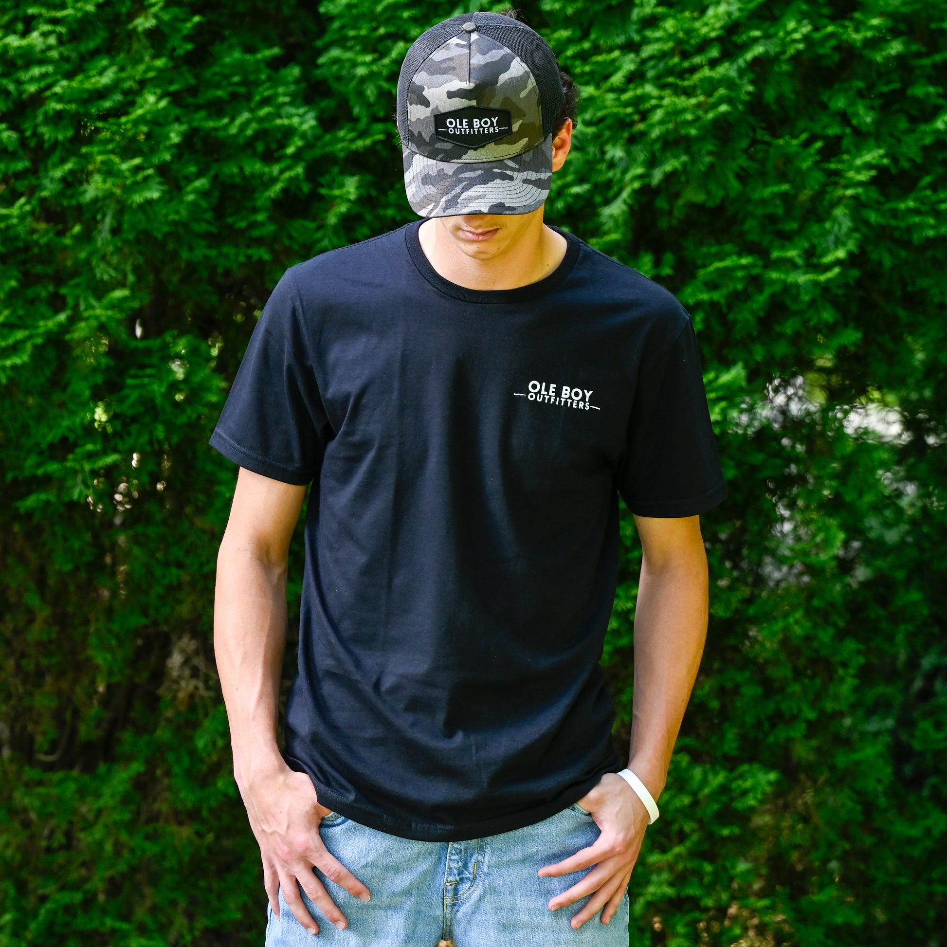 OLE BOY Black Camo Classic Logo Patch Hat