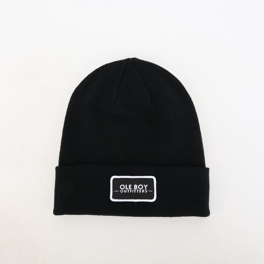 OLE BOY Black Classic Logo Beanie