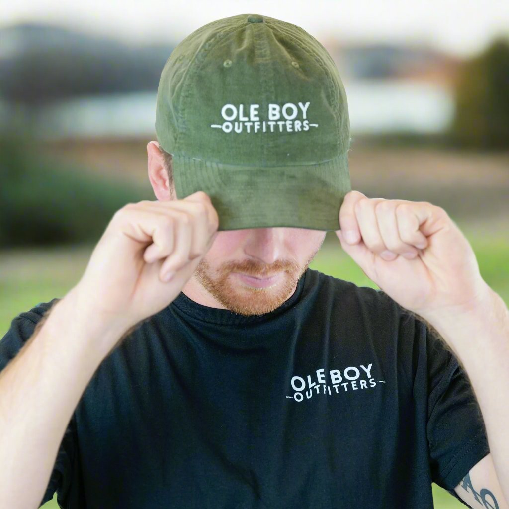 OLE BOY Classic Logo Corduroy Dad Hat - Green