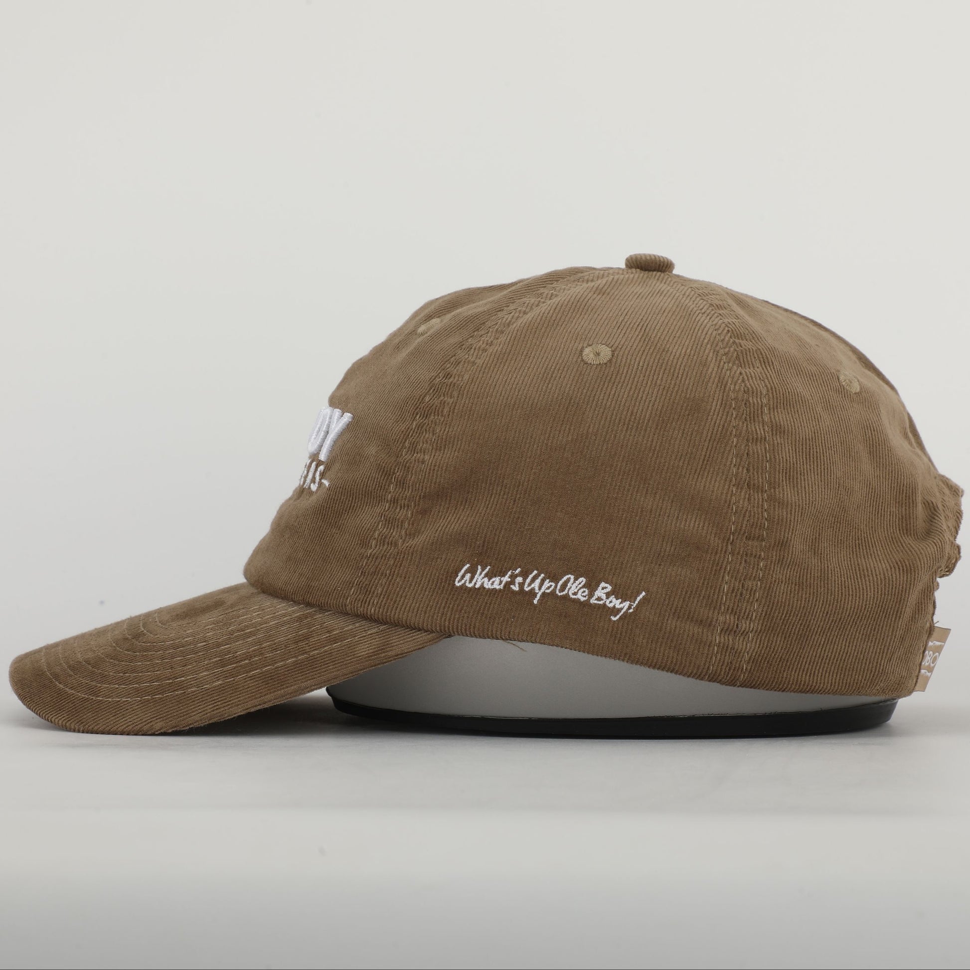 OLE BOY Classic Logo Corduroy Dad Hat - Tan