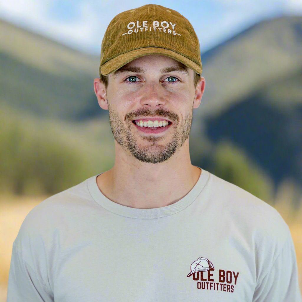 OLE BOY Classic Logo Corduroy Dad Hat - Tan