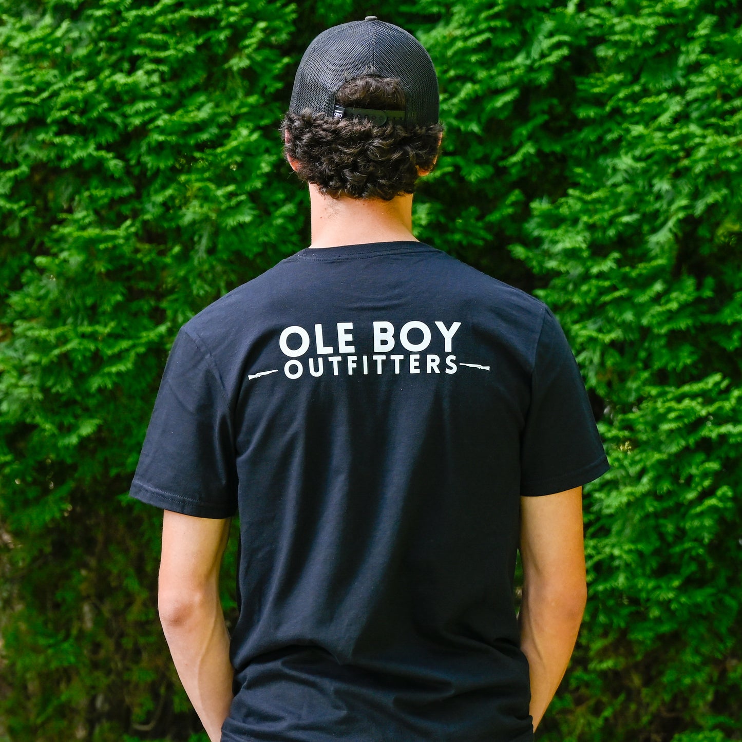 OLE BOY Classic Logo Tee - Black - Lifestyle back