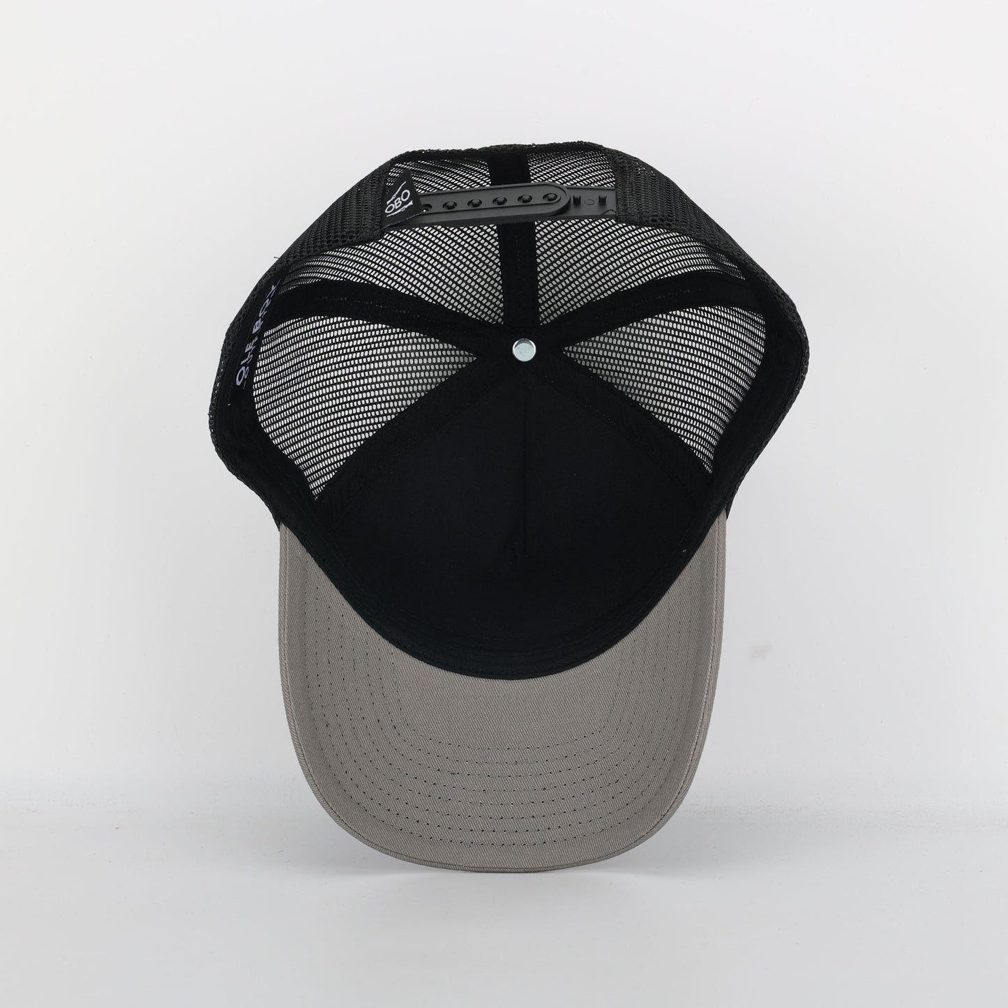 OLE BOY Grey/Black Classic Logo Patch Hat