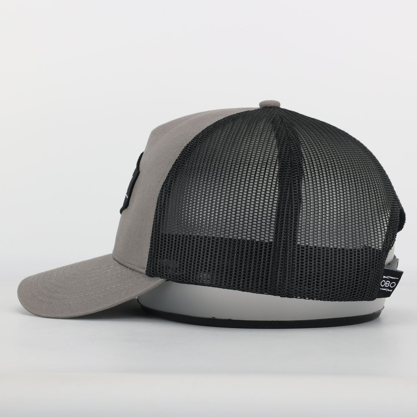 OLE BOY Grey/Black Classic Logo Patch Hat