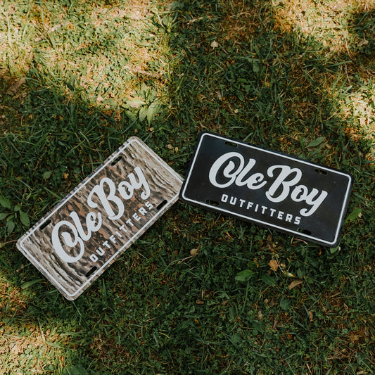 OLE BOY License Plate - Black