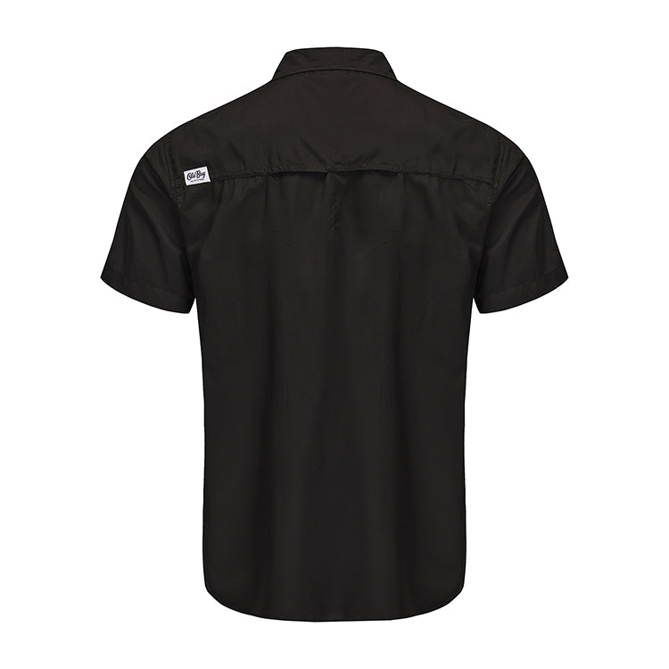 OLE BOY Performance Button Up Fishing Shirt - Black