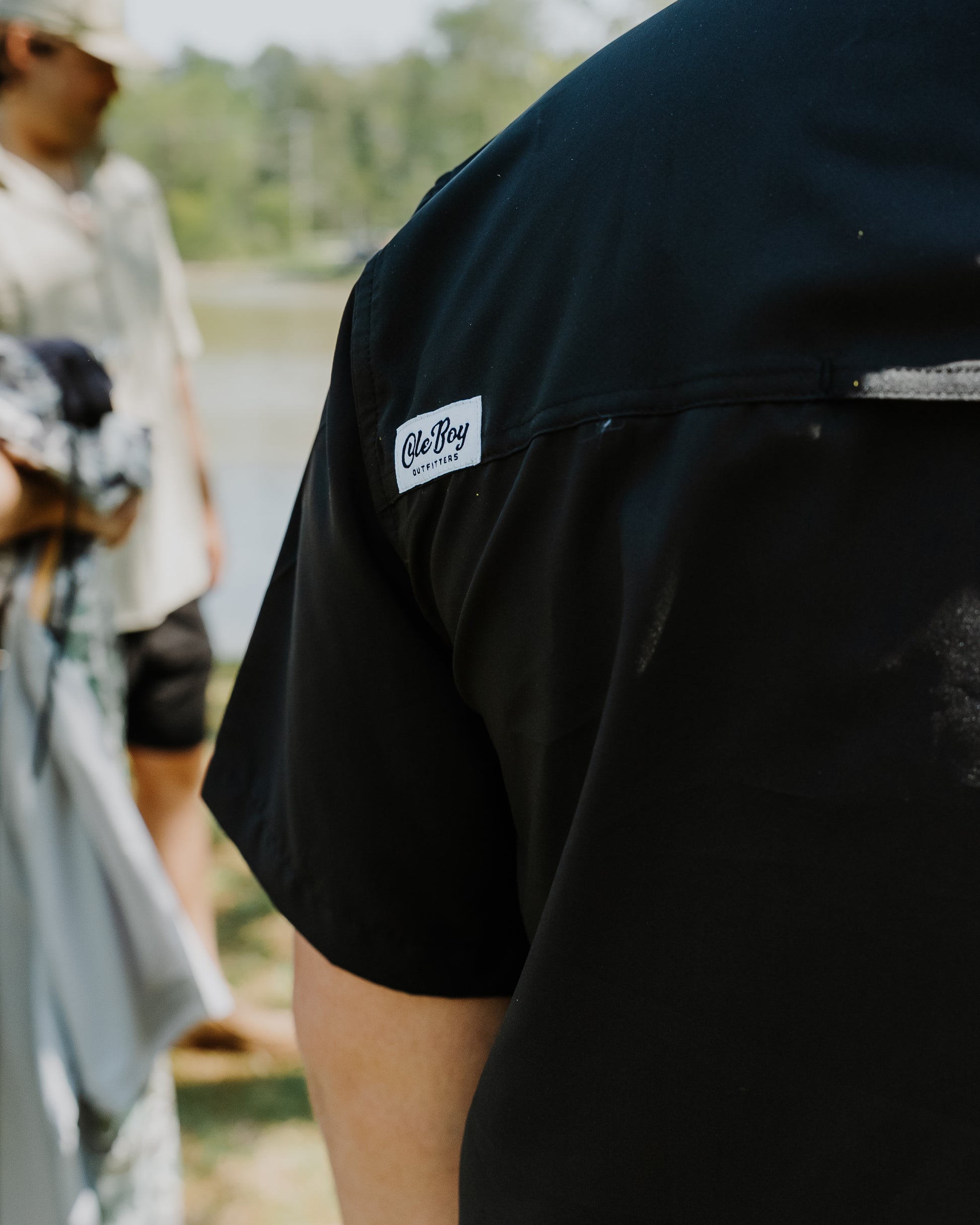 OLE BOY Performance Button Up Fishing Shirt - Black