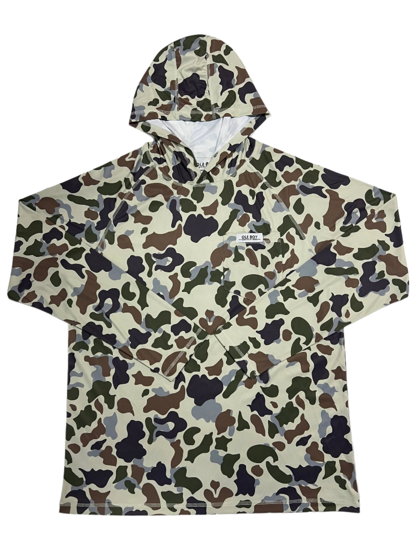 OLE BOY Performance Hooded Tee - Brown Duck Camo