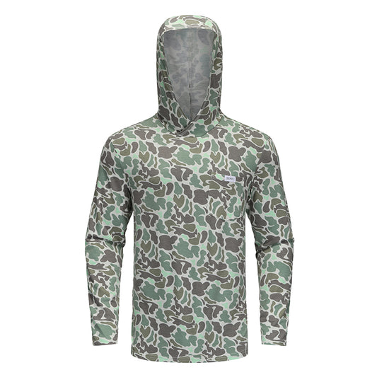 OLE BOY Performance Hooded Tee - Green Camo