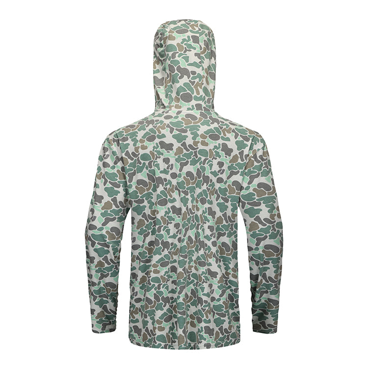 OLE BOY Performance Hooded Tee - Green Camo