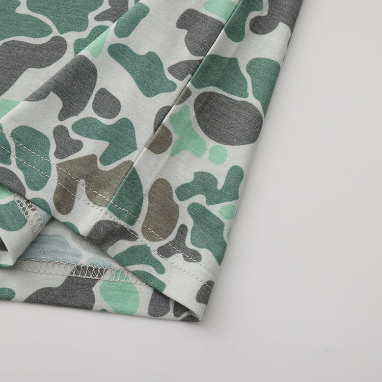 OLE BOY Performance Hooded Tee - Green Camo