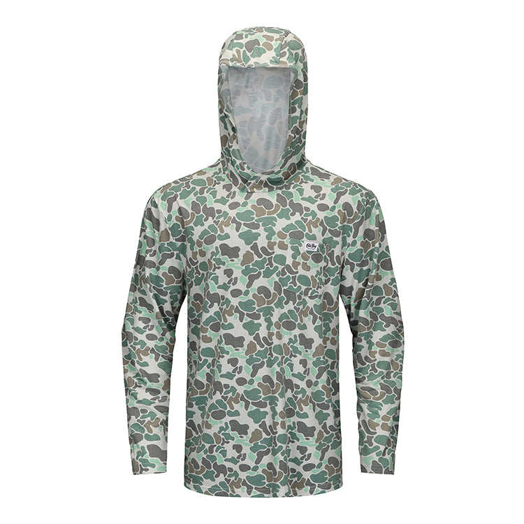 OLE BOY Performance Hooded Tee - Green Camo