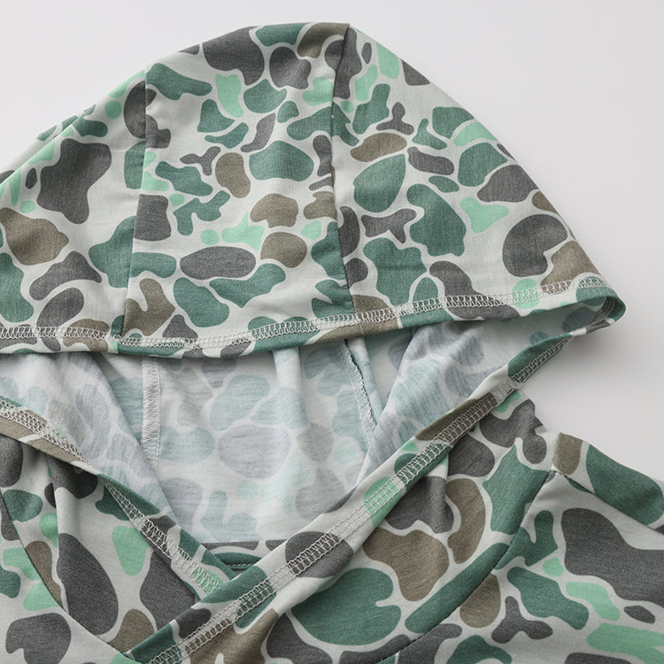 OLE BOY Performance Hooded Tee - Green Camo