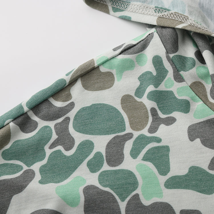 OLE BOY Performance Hooded Tee - Green Camo
