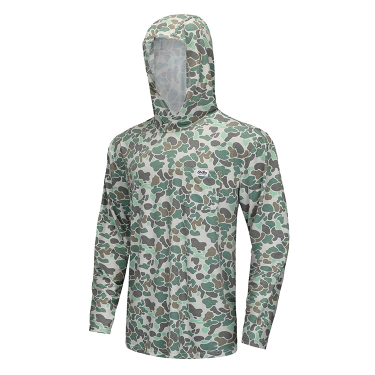 OLE BOY Performance Hooded Tee - Green Camo