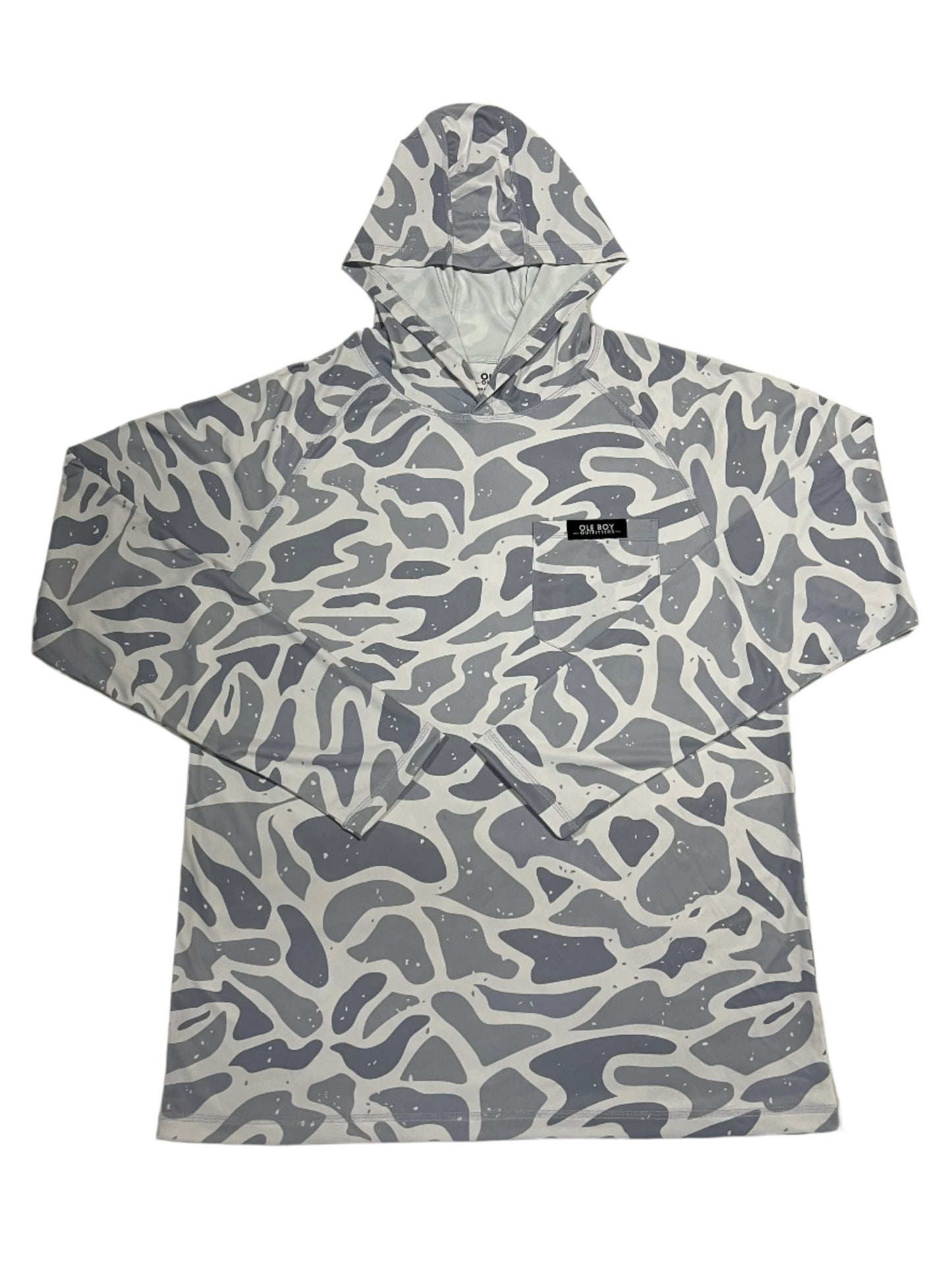 OLE BOY Performance Hooded Tee - Grey Duck Camo