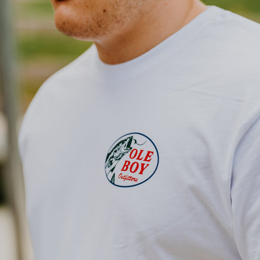 OLE BOY Lured in Bass T-Shirt Lifestyle Front Left Chest