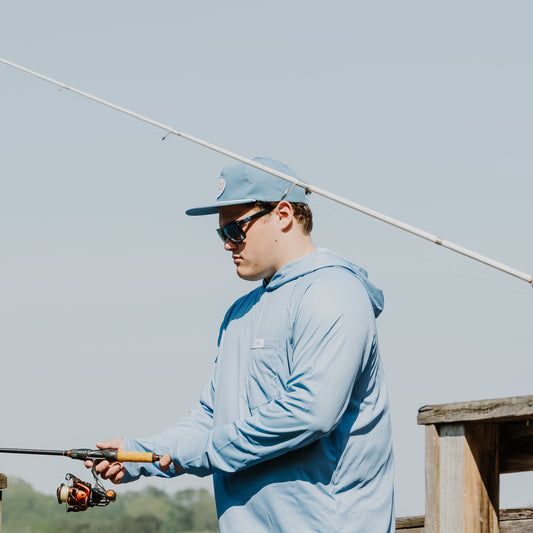 OLE BOY Performance Hooded Tee - Blue lifestyle