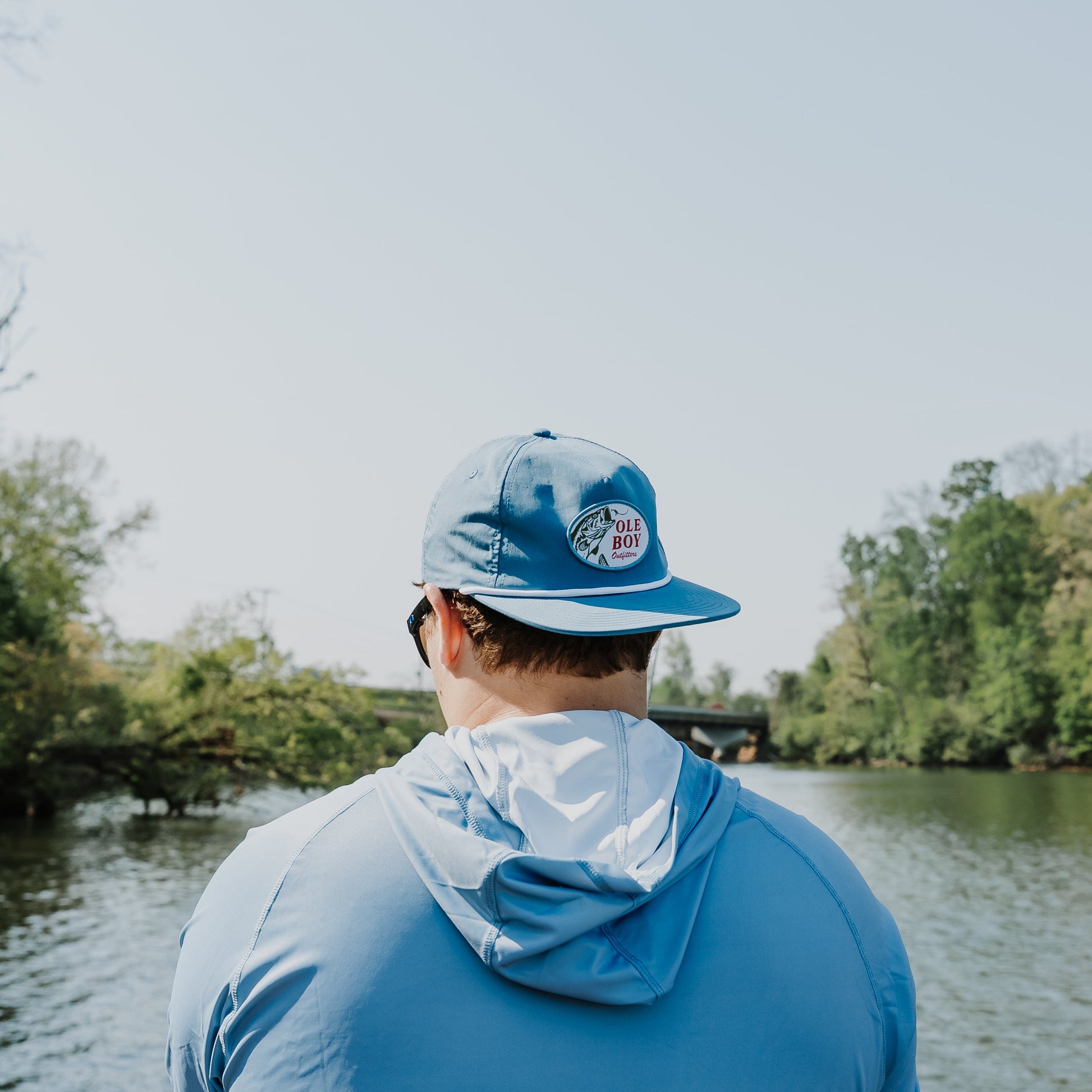 OLE BOY Performance Hooded Tee - Blue lifestyle