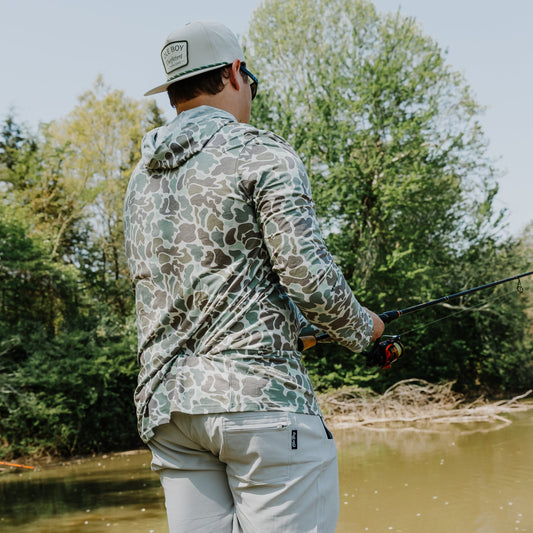 OLE BOY Performance Hooded Tee - Green Camo Lifestyle
