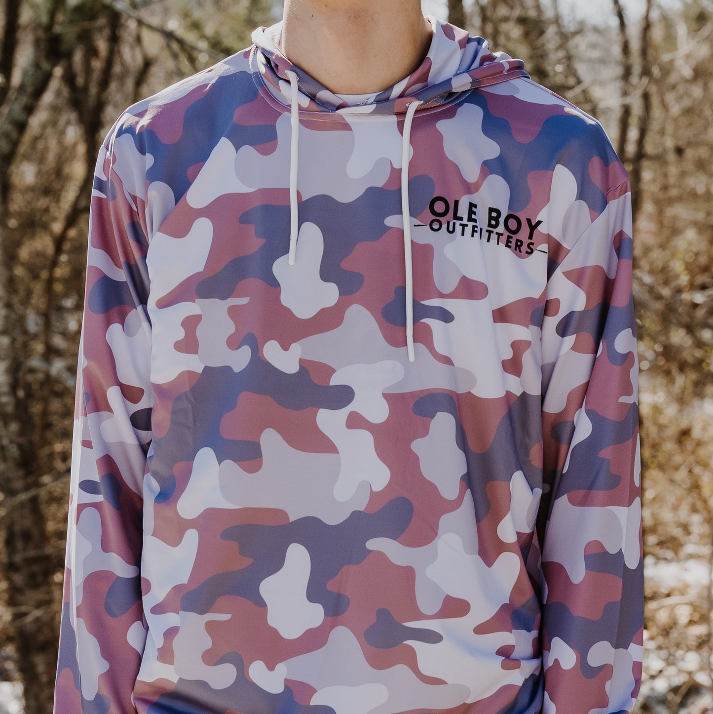 OLE BOY Performance Hooded Tee - Red Camo