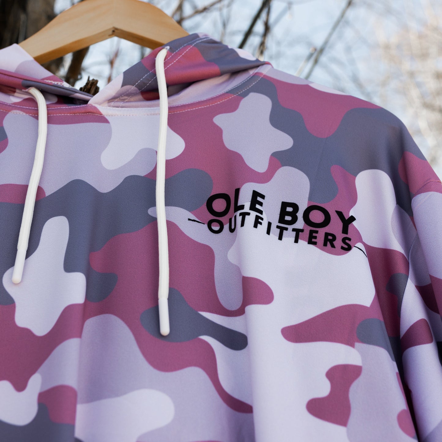 OLE BOY Performance Hooded Tee - Red Camo