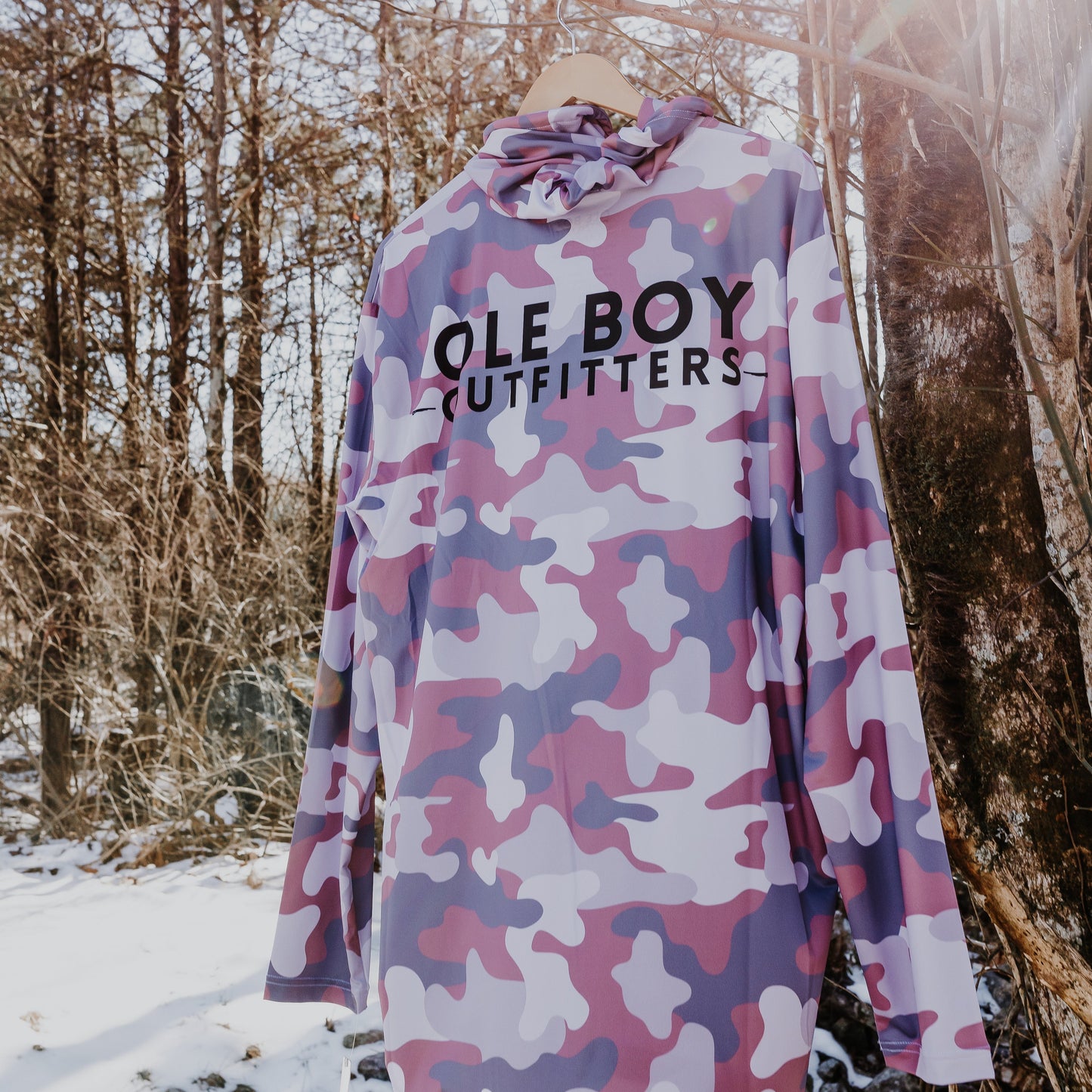 OLE BOY Performance Hooded Tee - Red Camo